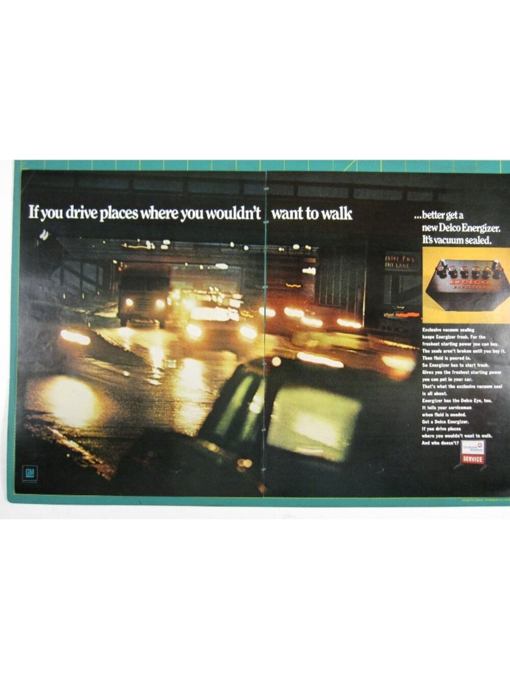 Print Ad If You Drive Places Where You Wouldnt Want To Walk Delco Energizer 1967